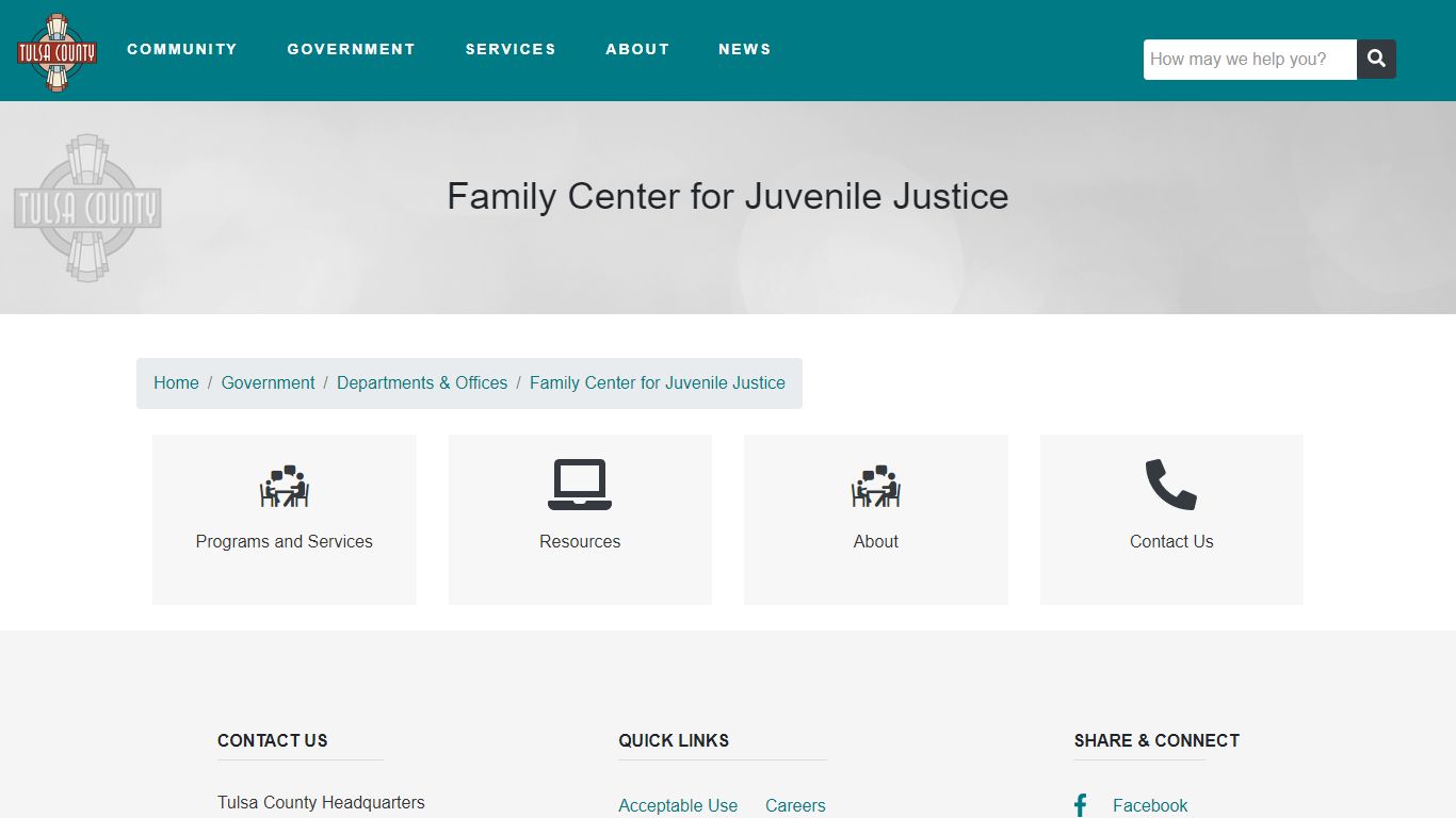 Family Center for Juvenile Justice - Tulsa County Public Website